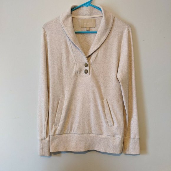 Ivory Collared Two Button Sweater - Picture 3 of 10